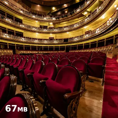 Vídeo 360 del patio de butacas del Teatro Campoamor de Oviedo (67 MB).